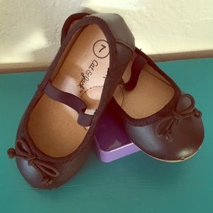 Cat and Jack - Blk Ballet Slipper - Bow - Size 7